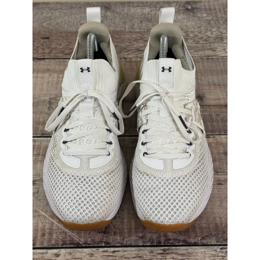 Project Rock Under Armour Men's Athletic Shoes in White and Gumsole